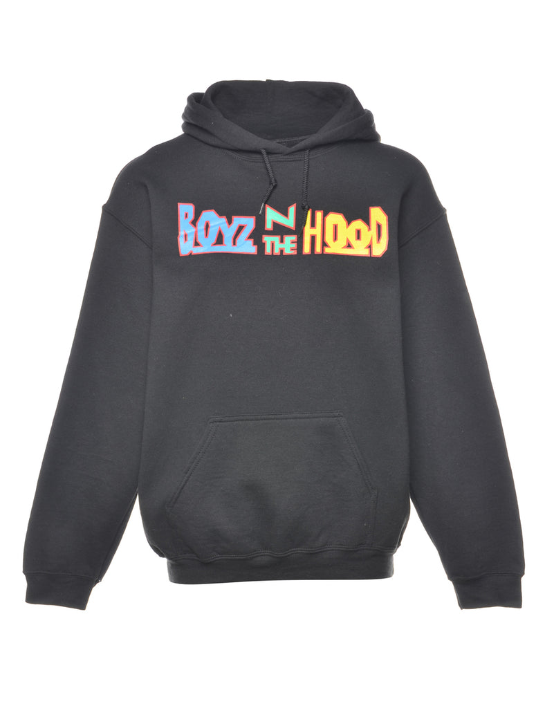Black Boyz n the Hood Printed Hoodie - S