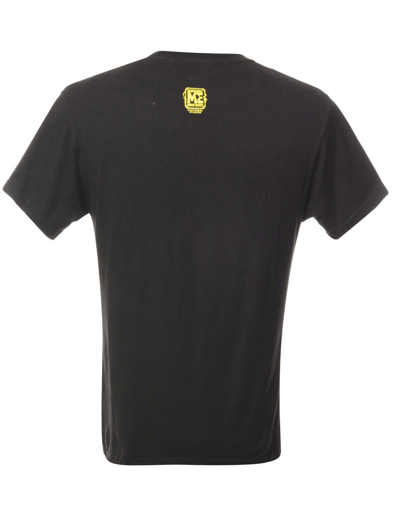 Black Cartoon T-shirt - M