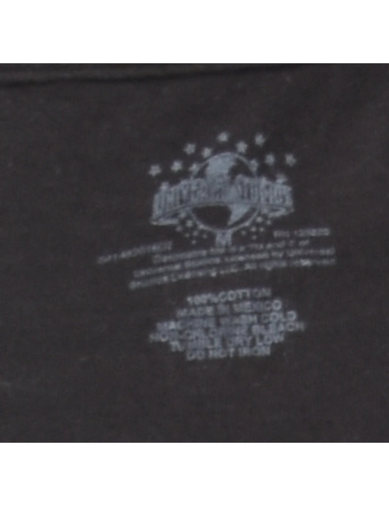 Black Cartoon T-shirt - M