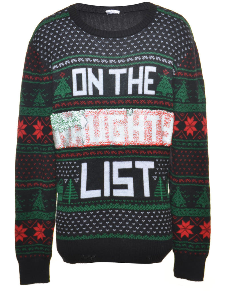 Black Christmas Jumper - M