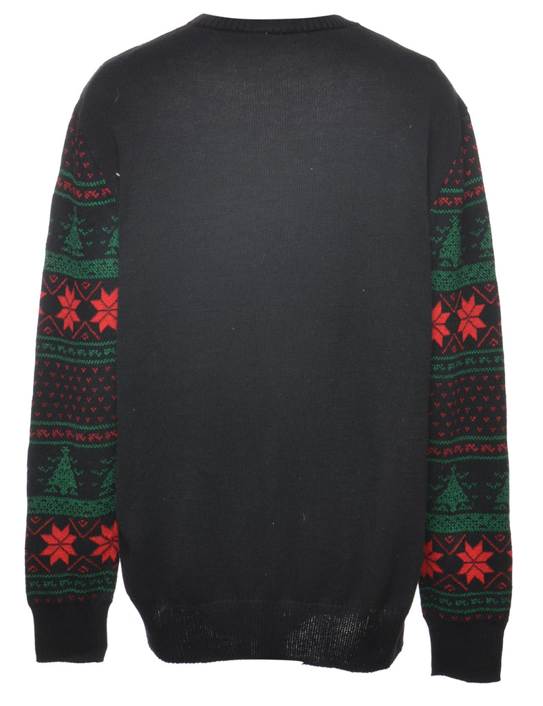 Black Christmas Jumper - M