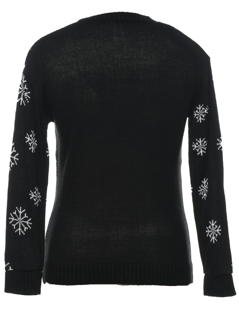 Black Christmas Jumper - S