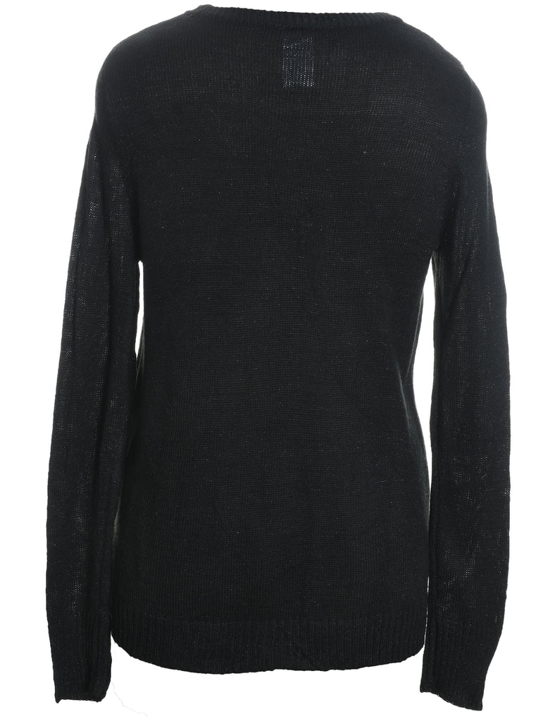 Black Christmas Jumper - L