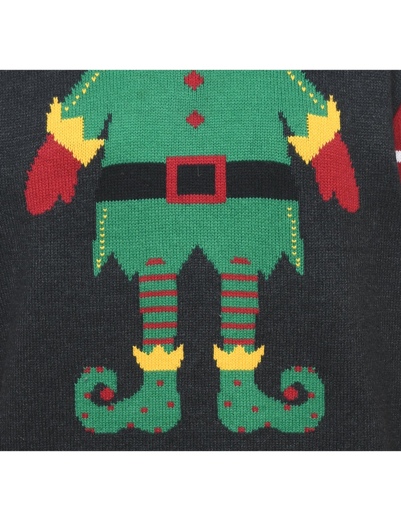 Black Christmas Jumper - L