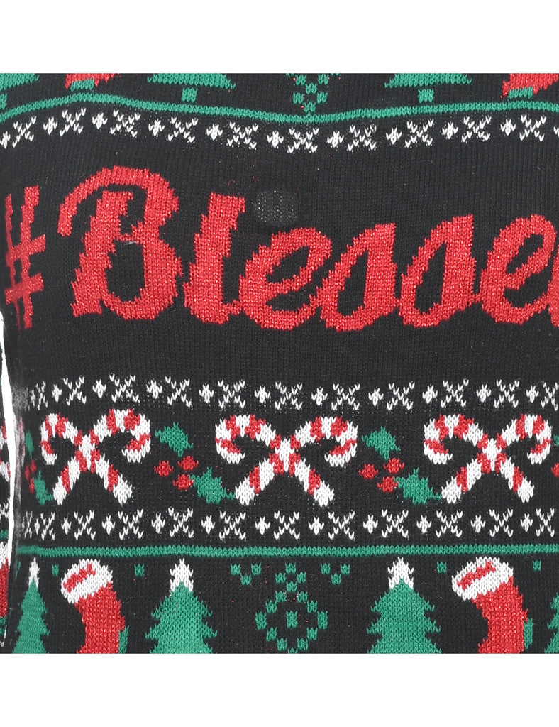 Black Christmas Jumper - S