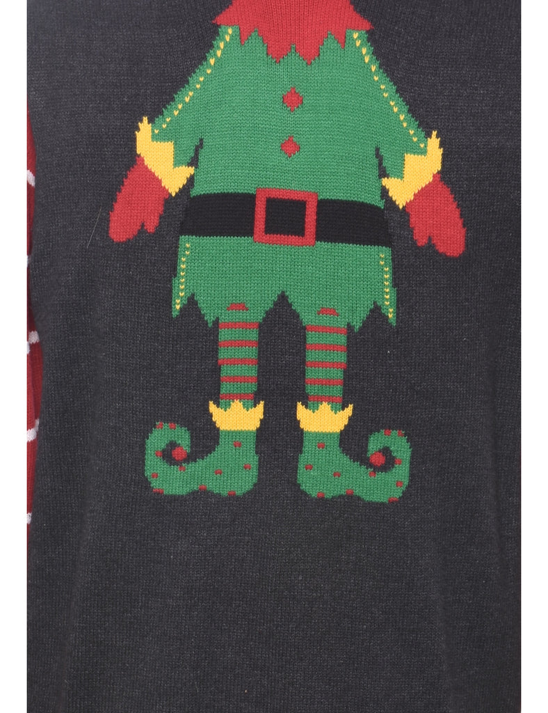 Black Christmas Jumper - L