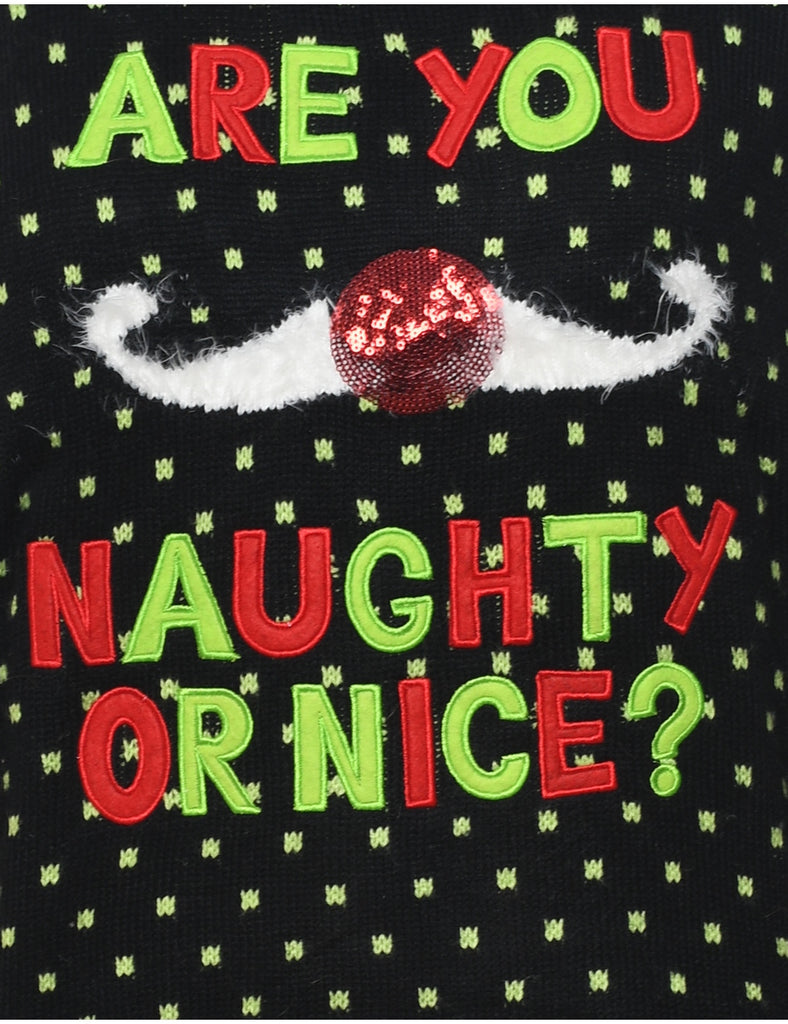 Black Christmas Jumper - M