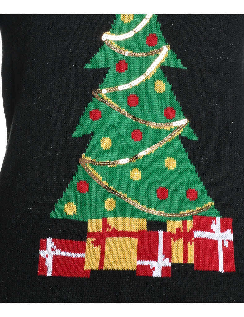 Black Christmas Jumper - L