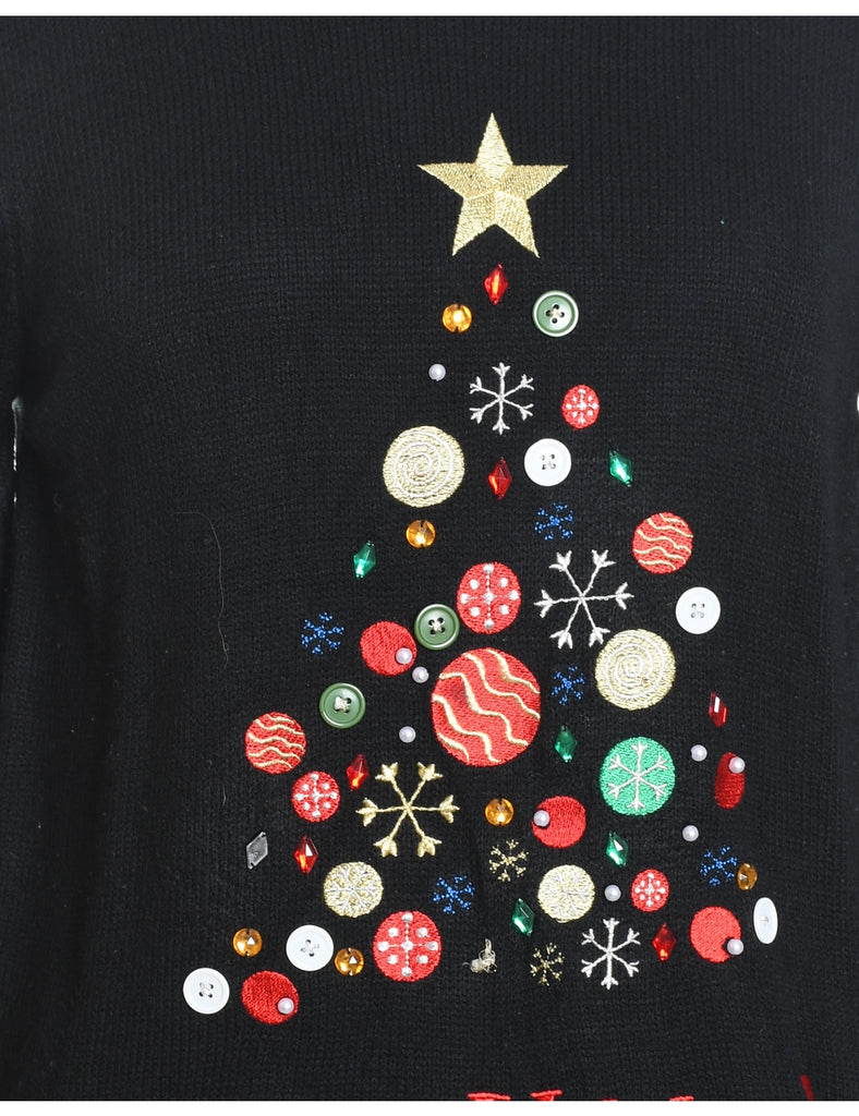 Black Christmas Jumper - M