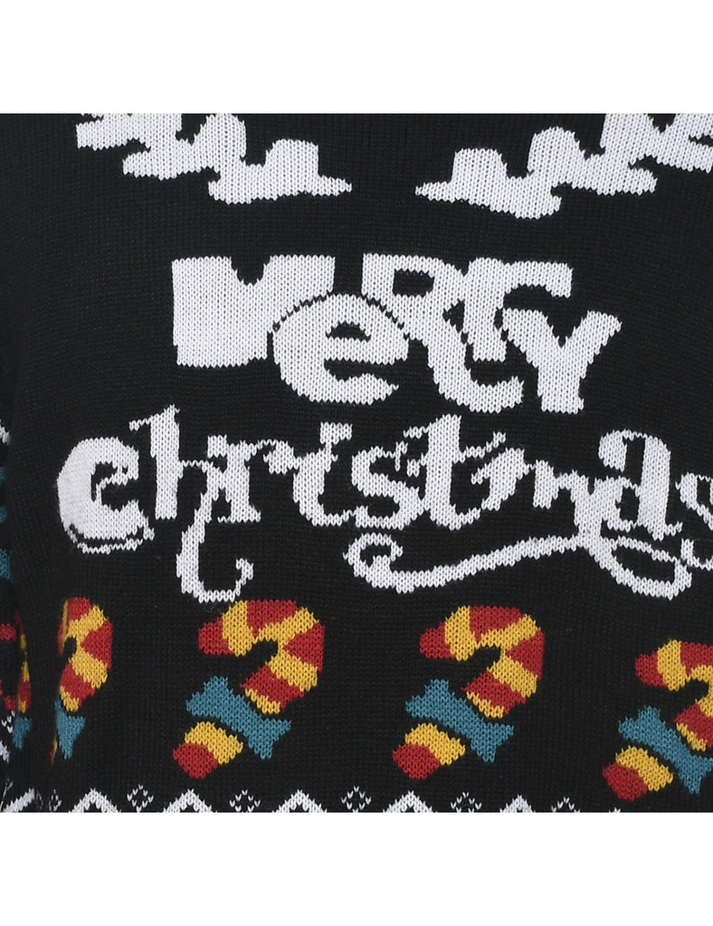 Black Christmas Jumper - L