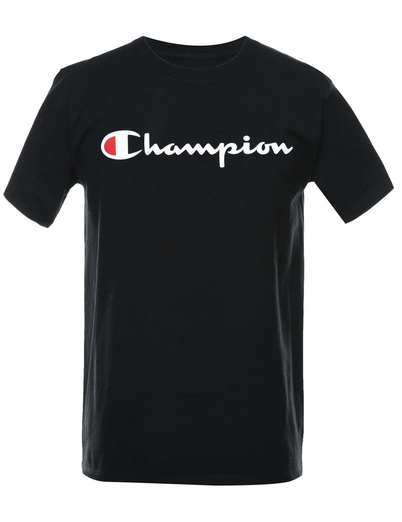 Black Classic Champion Printed T-Shirt - S