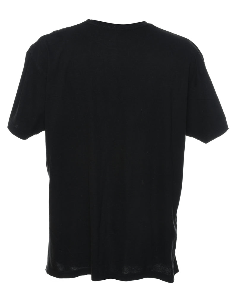 Black Einstein Design Black Printed T-shirt - XL
