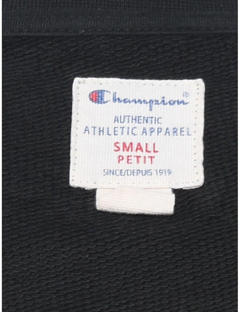 Black Embroidered Champion Sweatshirt  - S