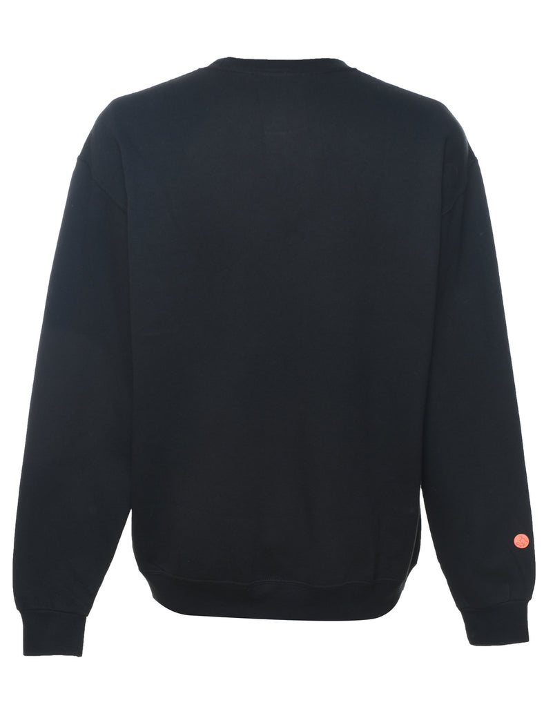 Black Embroidered Sweatshirt - L