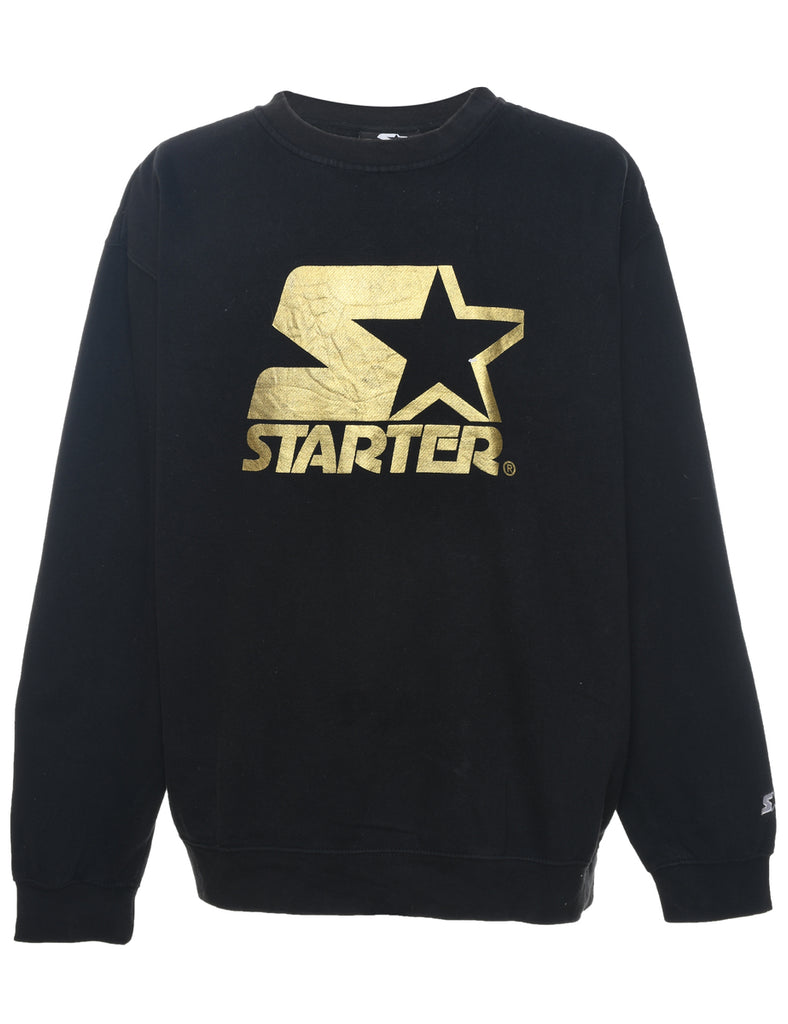 Black & Gold Starter Printed Sweatshirt - XXL