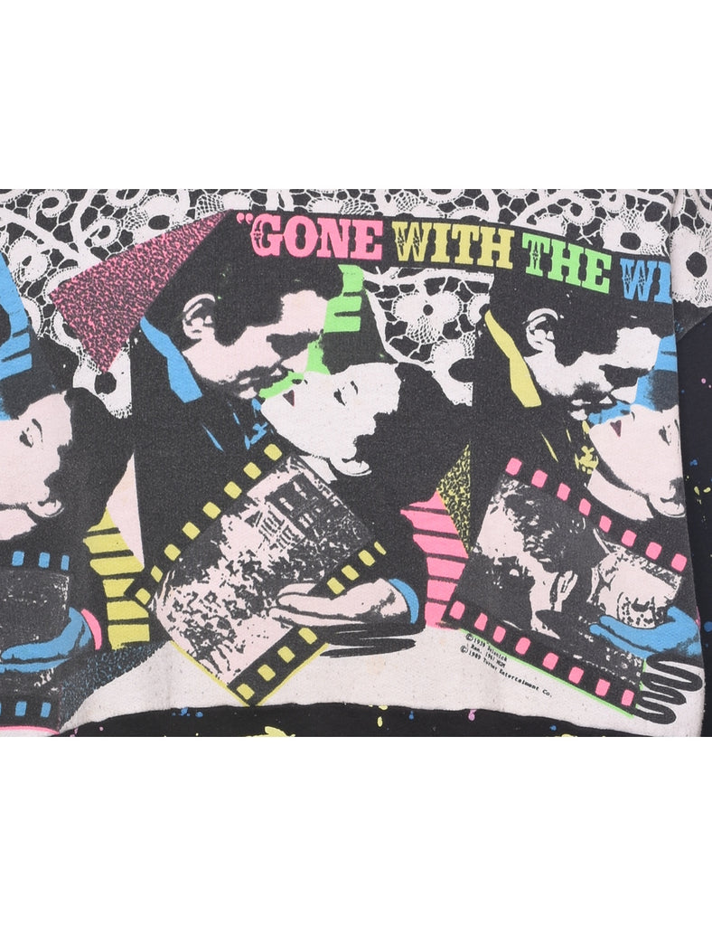 Black Gone With The Wind Printed Sweatshirt - M