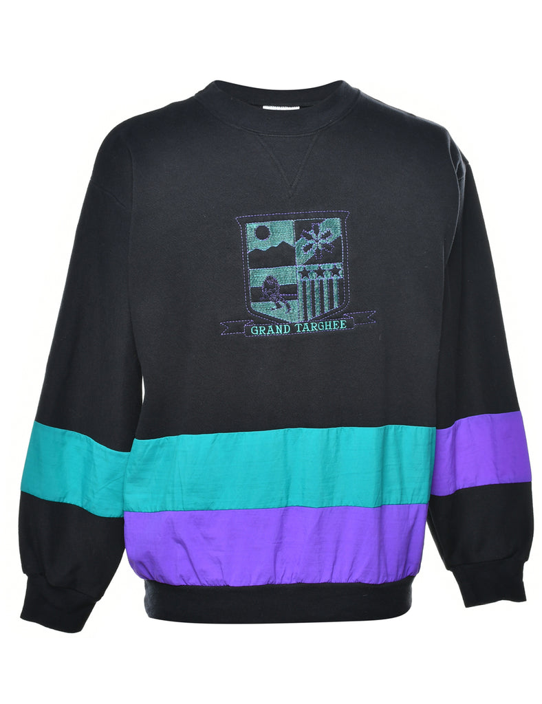 Black  Grand Targhee Printed Sweatshirt - L