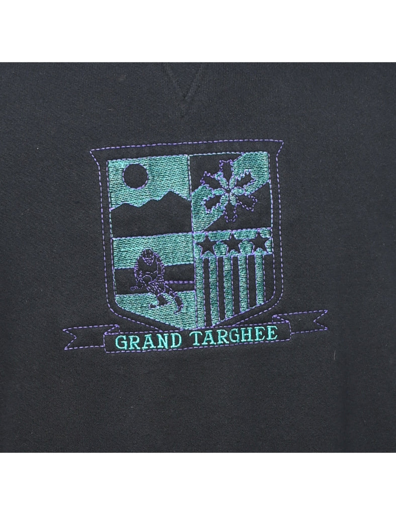 Black  Grand Targhee Printed Sweatshirt - L