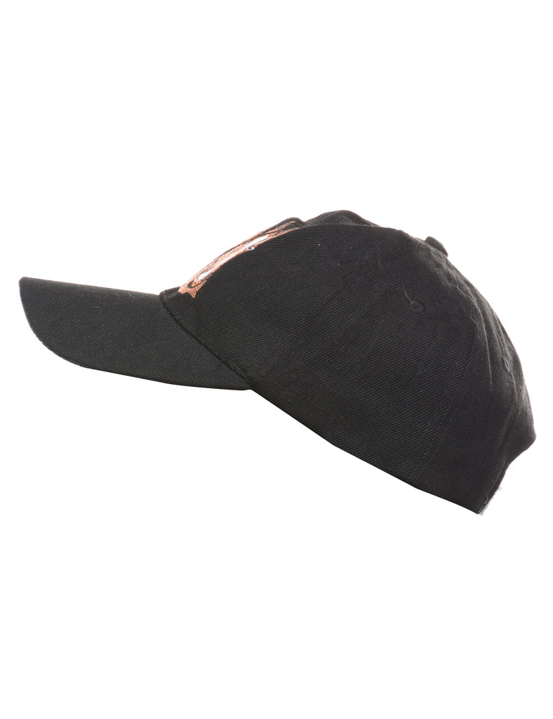 Black Horse Print Cap - XS