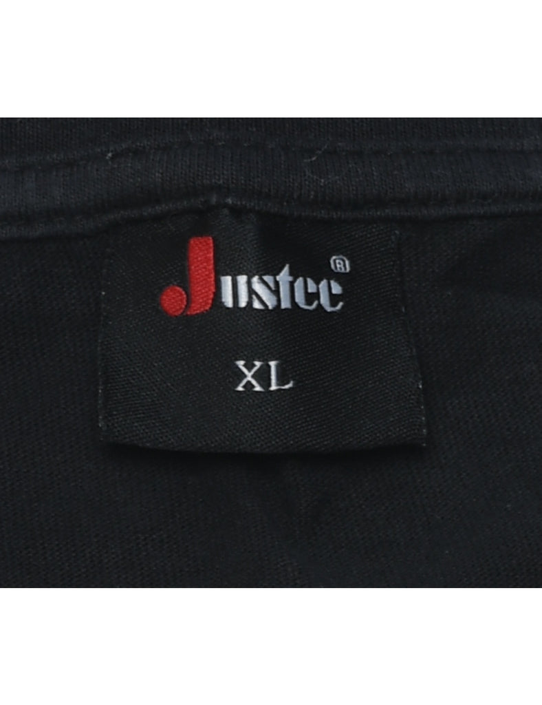 Black Justee Printed T-shirt - XL