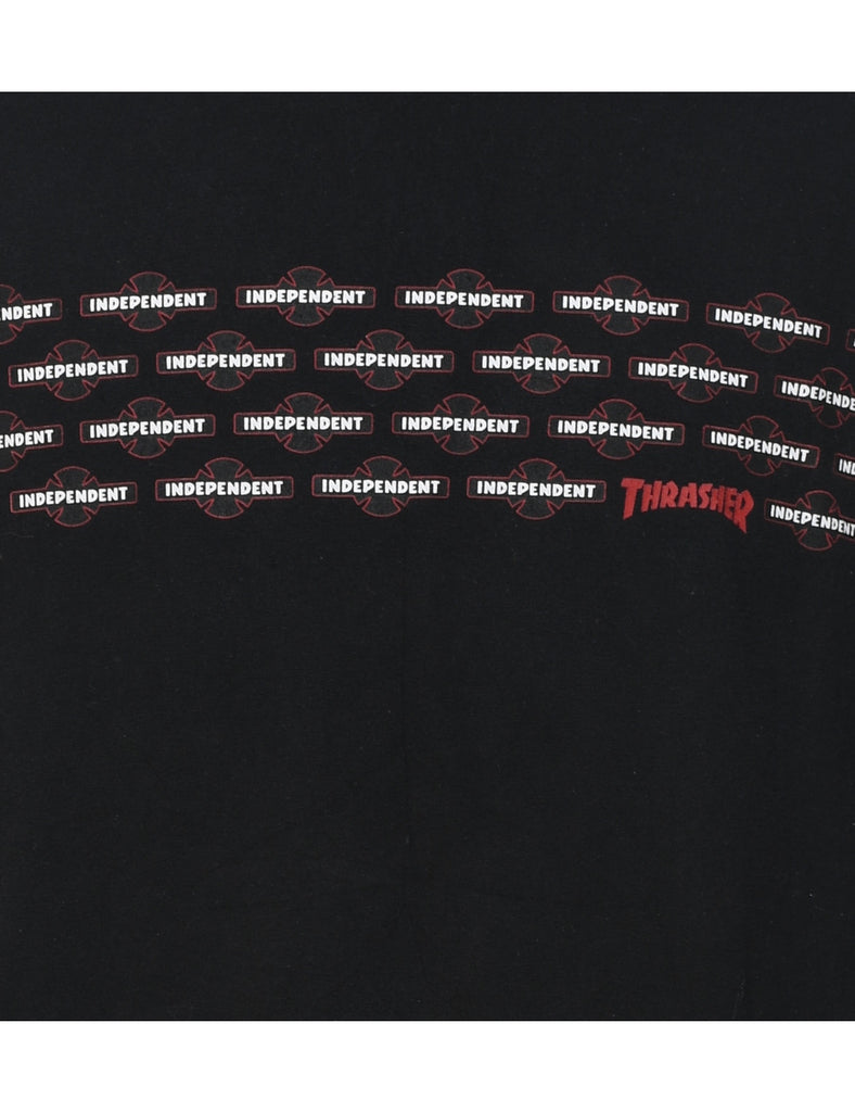 Black & Maroon Thrasher T-Shirt - XL