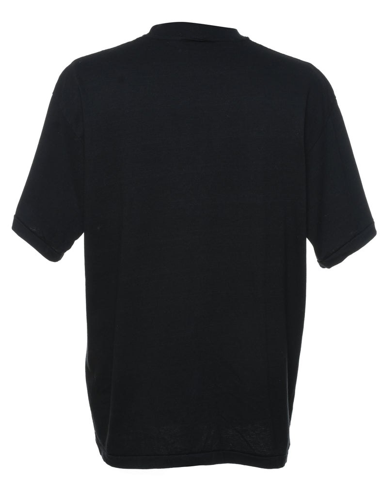 Black NCIS Printed T-shirt - XL
