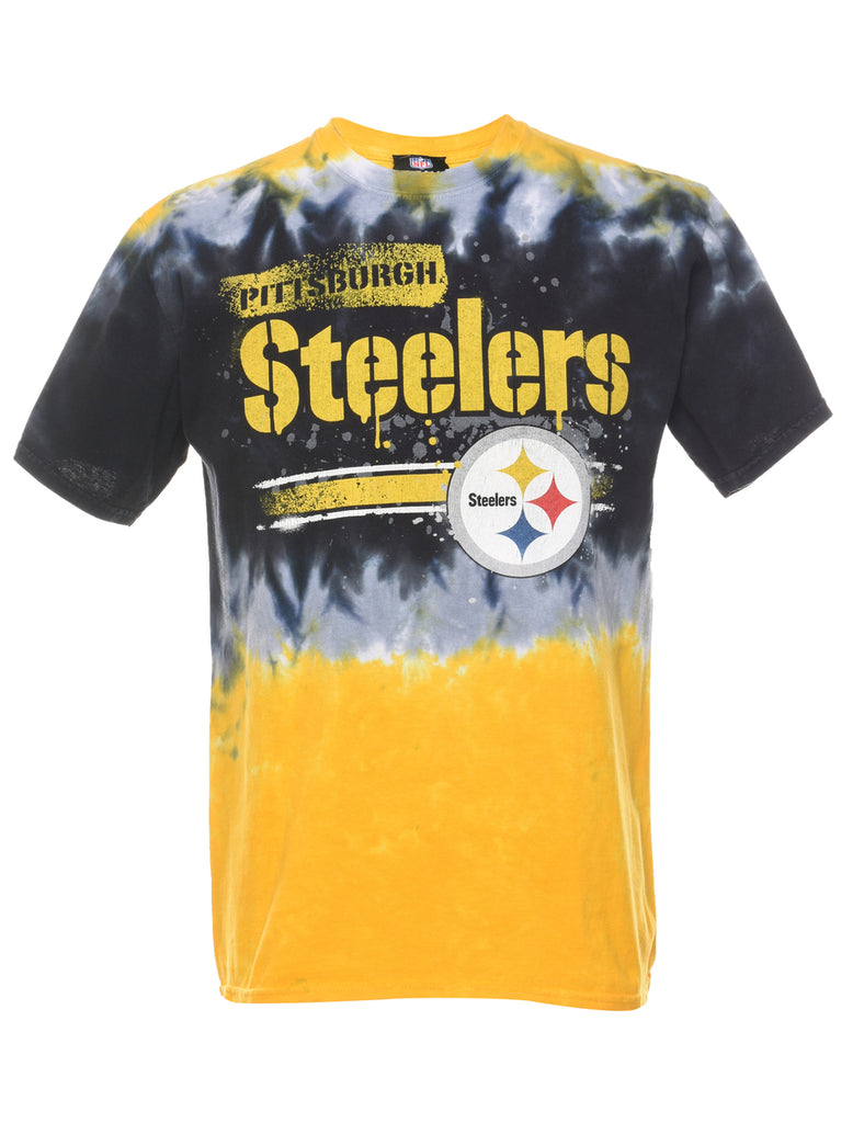 Black NFL Pittsburgh Steelers Tie Dye Sports T-shirt - M