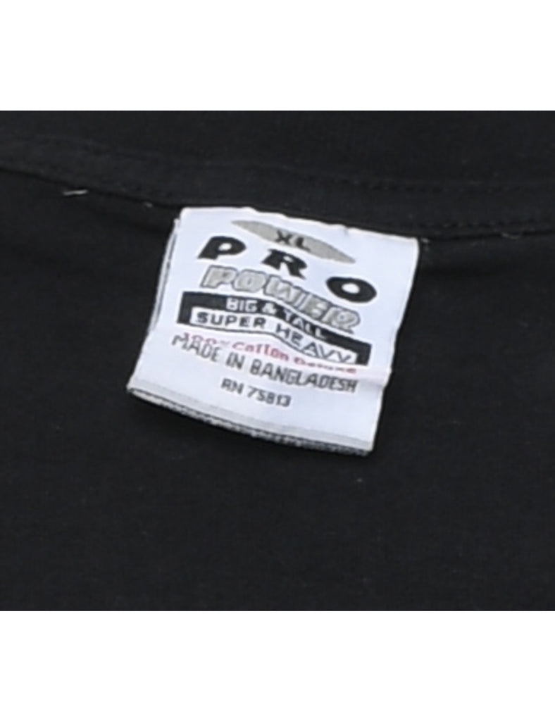 Black Obama Design Printed T-shirt - XL