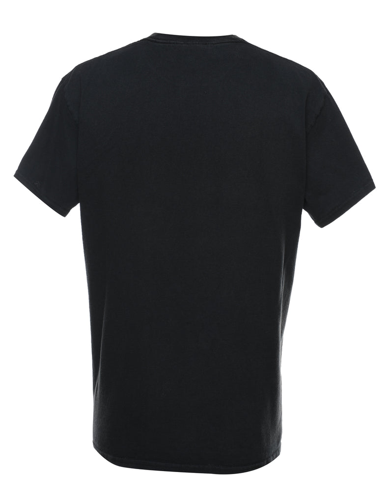 Black & Orange Thrasher Magazine Printed T-shirt - M