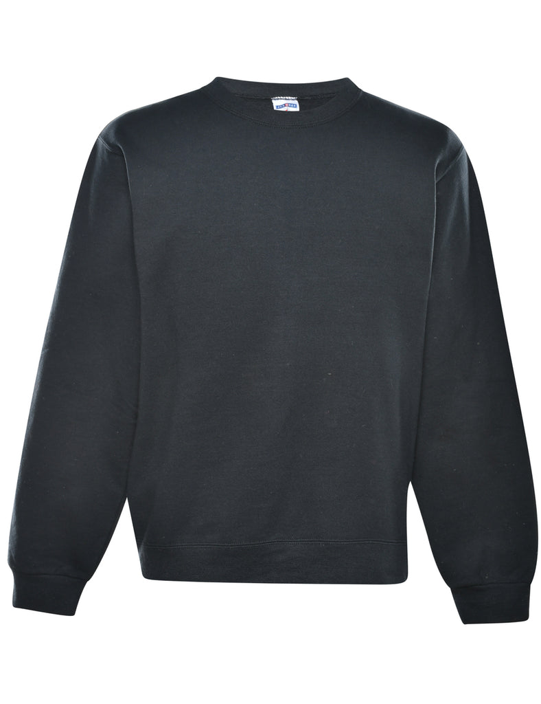 Black Plain Sweatshirt - S