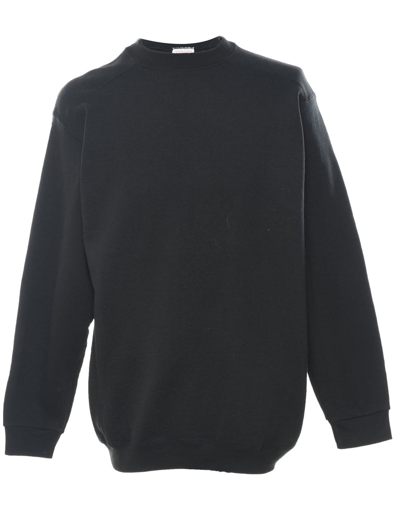 Black Plain Sweatshirt - L