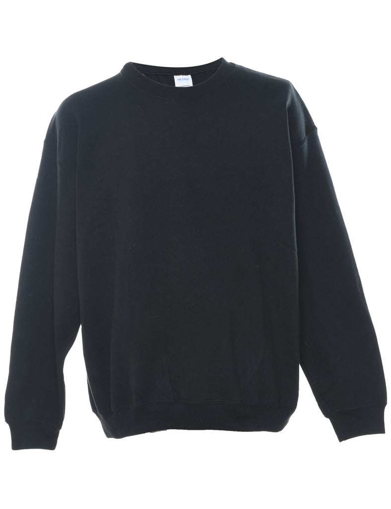 Black Plain Sweatshirt - L