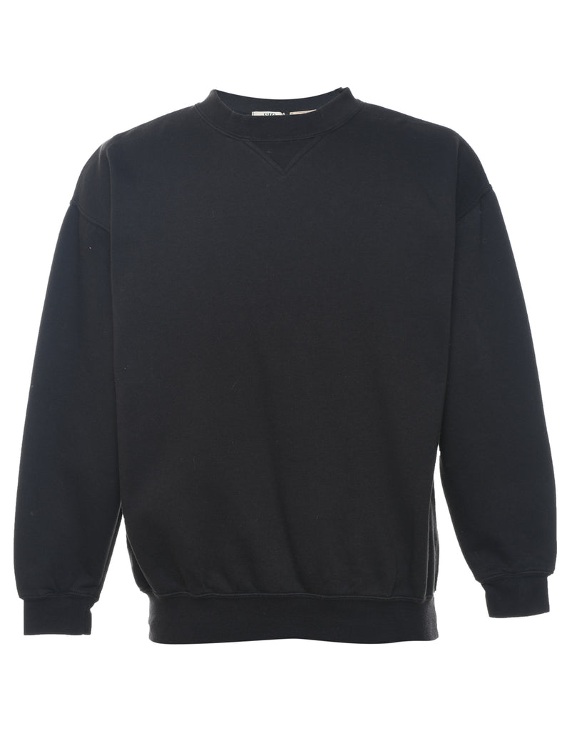 Black Plain Sweatshirt - M
