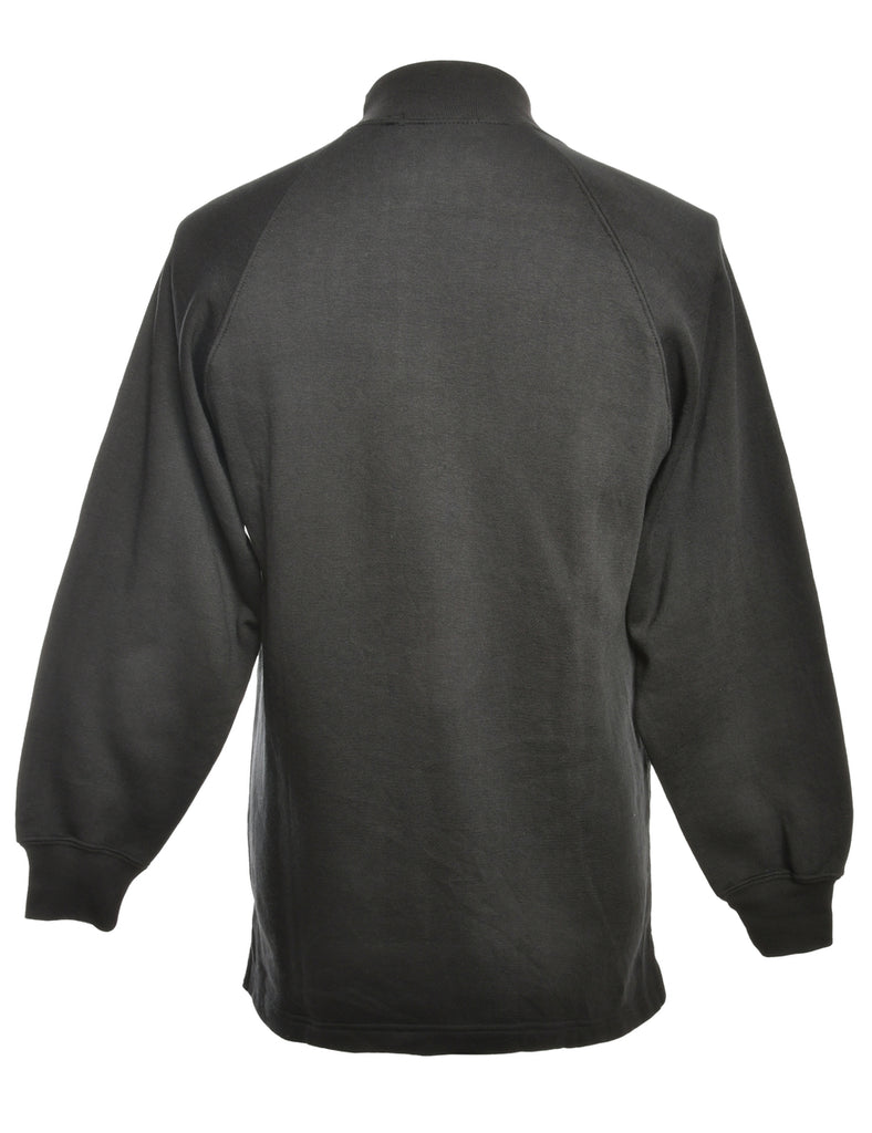 Black Plain Sweatshirt - M