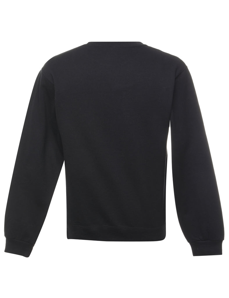 Black Plain Sweatshirt - S