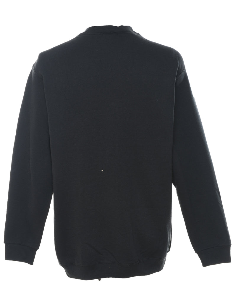 Black Plain Sweatshirt - L