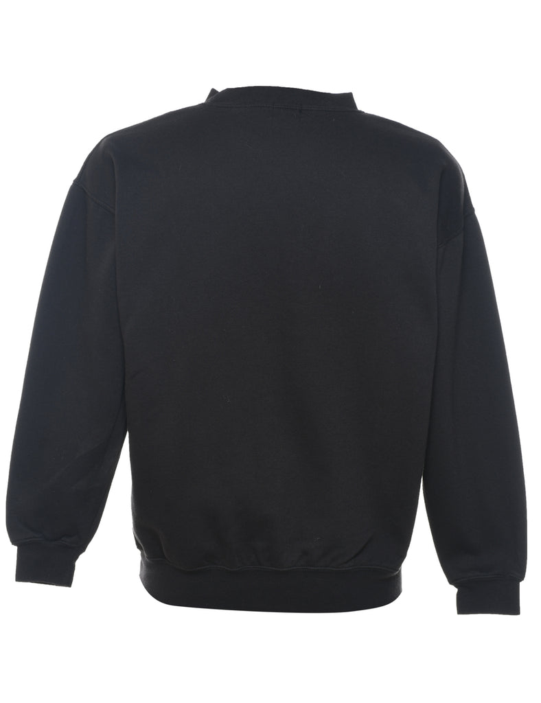 Black Plain Sweatshirt - M