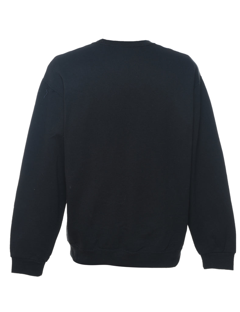 Black Plain Sweatshirt - L