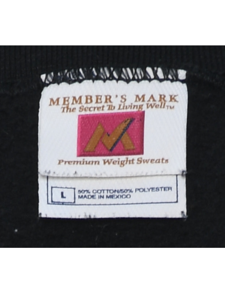 Black Plain Sweatshirt - L