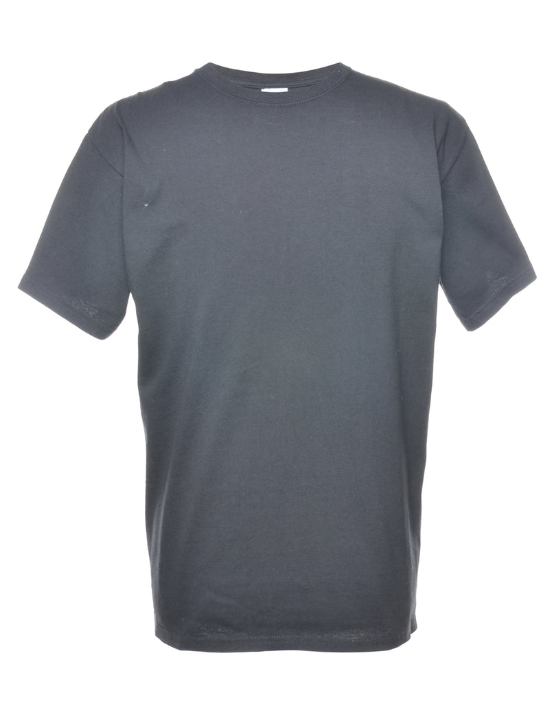 Black Plain T-shirt - L