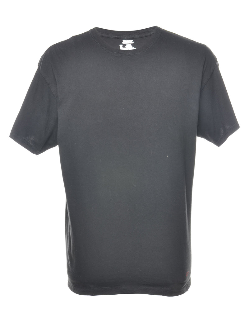 Black Plain T-shirt - L