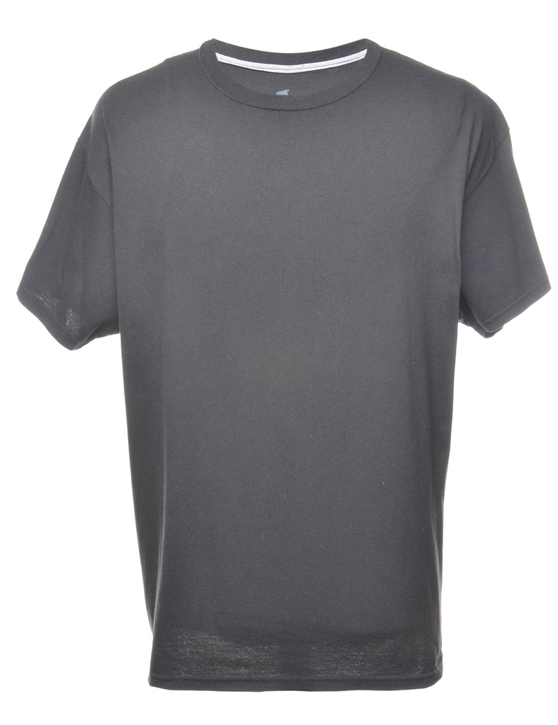 Black Plain T-shirt - XL