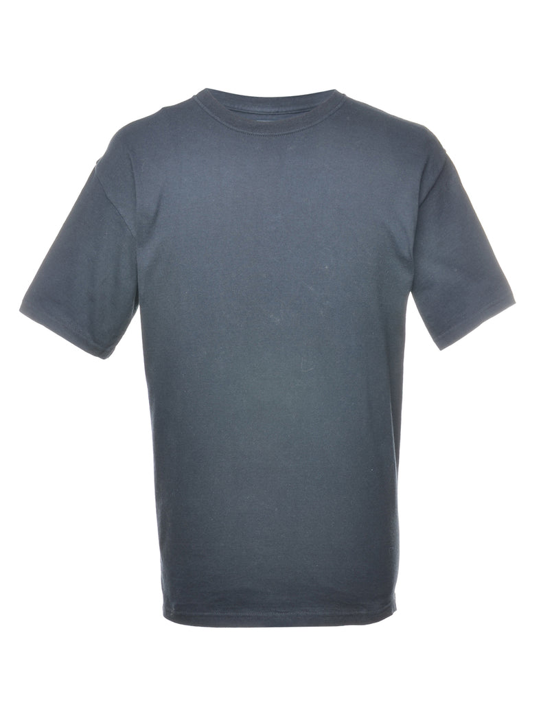 Black Plain T-shirt - L