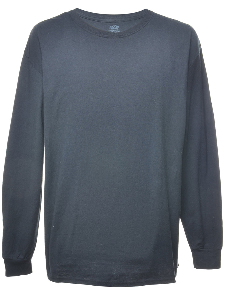 Black Plain T-shirt - L