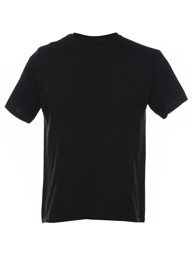 Black Plain T-shirt - M