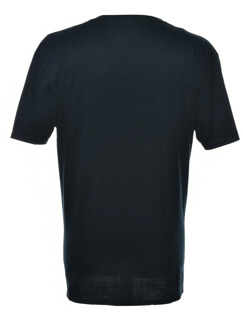 Black Plain T-shirt - XL
