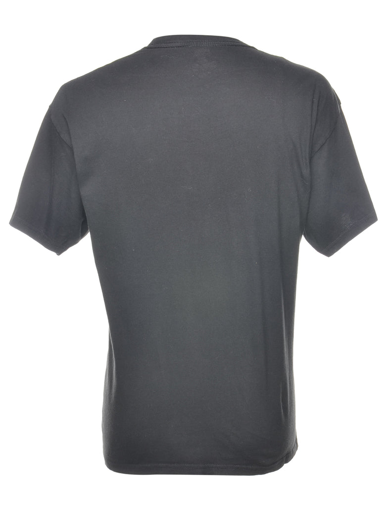 Black Plain T-shirt - L