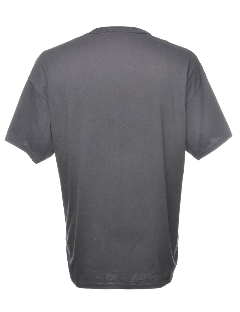 Black Plain T-shirt - XL