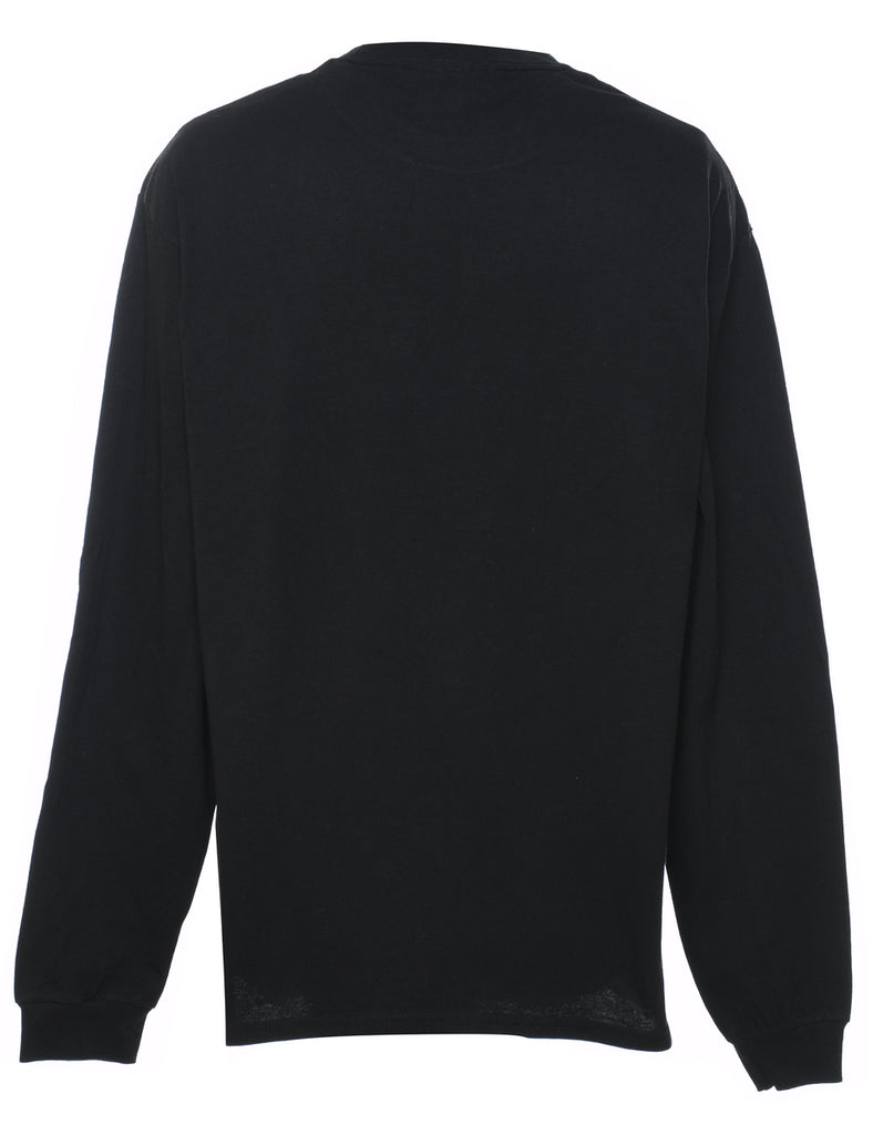 Black Plain T-shirt - L