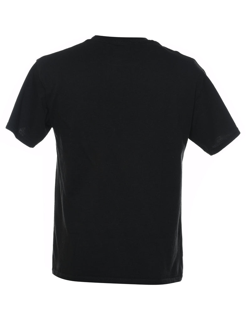 Black Plain T-shirt - M